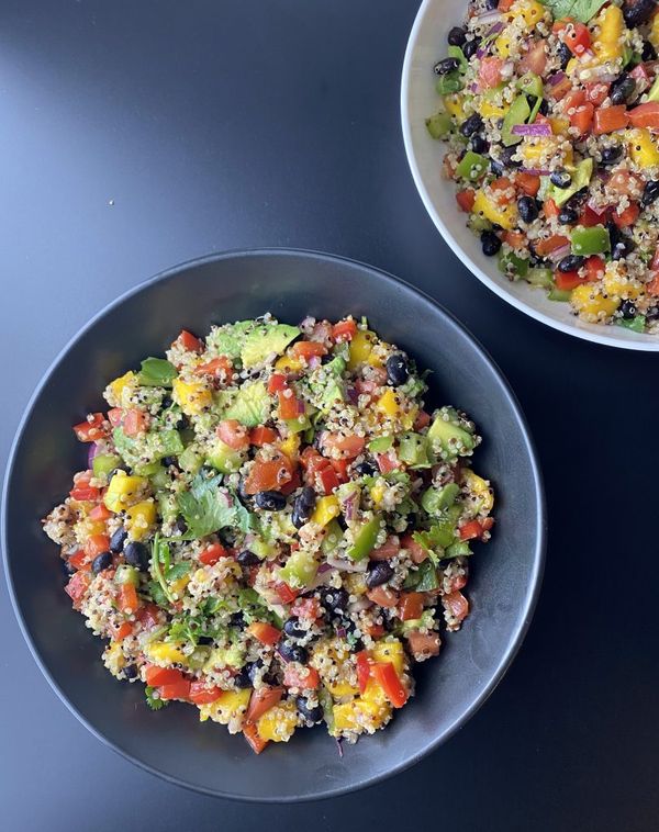 Quinoa Salad with Black Bean and Mango